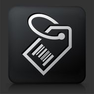 Black Square Button with Price Tag N2