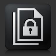 Black Square Button with Secured Documents N7
