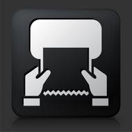 Black Square Button with Drying Hands Icon N2