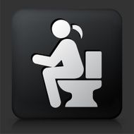 Black Square Button with Using the Toilet N4