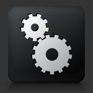 Black Square Button with Gear Icon N4