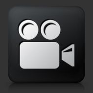 Black Square Button with Film Camera Icon N18