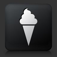 Black Square Button with Icecream Cone Icon N4