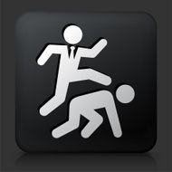 Black Square Button with Success &amp; Failure Icon