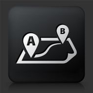 Black Square Button with Map Destination