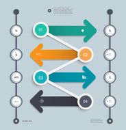 Infographic step by timeline template