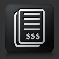 Black Square Button with Medical Bill