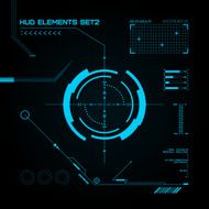 HUD and GUI set Futuristic User Interface