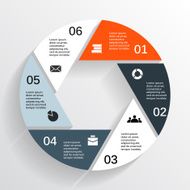 Modern vector info graphic for business project N258