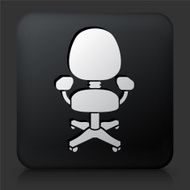 Black Square Button with Office Chair N4