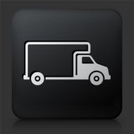 Black Square Button with Moving Truck