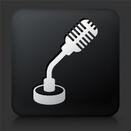 Black Square Button with Microphone N3