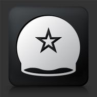Black Square Button with Sport Helmet N3