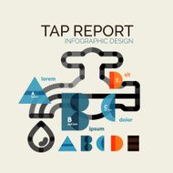 Vector water tap or faucet infographic N2