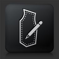 Black Square Button with Tailor Cutting Guide