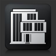 Black Square Button with Building Icon N48