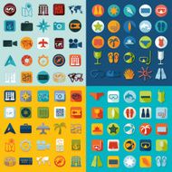 Set of summer tourism icons N517