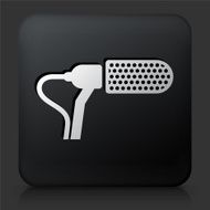 Black Square Button with Microphone Icon N7