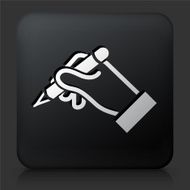 Black Square Button with Construction Hands Icon N2