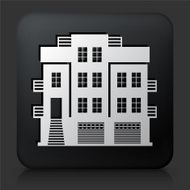 Black Square Button with Building Icon N49