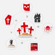 Halloween flat infographic N328
