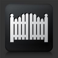 Black Square Button with Entrance Gate