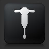 Black Square Button with Drill Icon N5