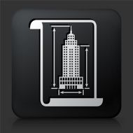 Black Square Button with Construction Building Icon N3