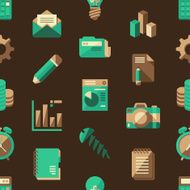 Flat Design Elements Seamless Pattern N9