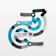 Embossed minimal style line diagram and stickers N17