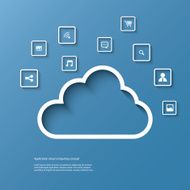 Cloud computing concept vector infographics N2