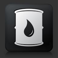 Black Square Button with Oil Barrel Icon N2