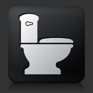Black Square Button with Toilet Icon N2