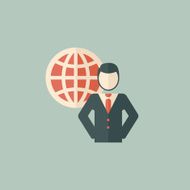 Global Business Flat Icon