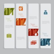 Infographic Design number banners template graphic or website layout N61
