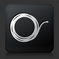 Black Square Button with Cable Icon N3