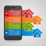 Modern design creative infographic with mobile phone N4