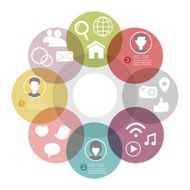 social network infographic banner