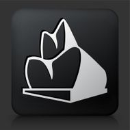 Black Square Button with Buildings Icon N9