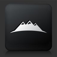Black Square Button with Mountains Icon