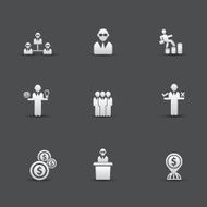 Human resource icons vector N2