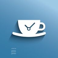 Web icon with outer shadow depicting break or pause