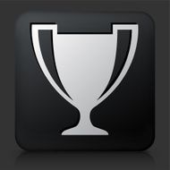 Black Square Button with Trophy N18