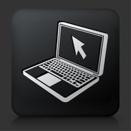 Black Square Button with Laptop Icon N17