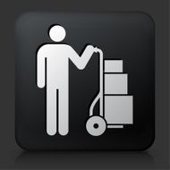 Black Square Button with Luggage Icon N3
