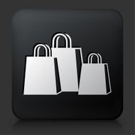 Black Square Button with Shopping Bags Icon N2