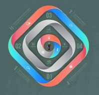 Abstract business infographics options template N7