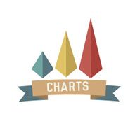 Chart concept design retro design on white background clean vector