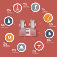 Industry info graphic design concept clean vector N3