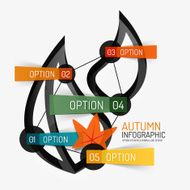 Autumn option infographic banner minimal design N2